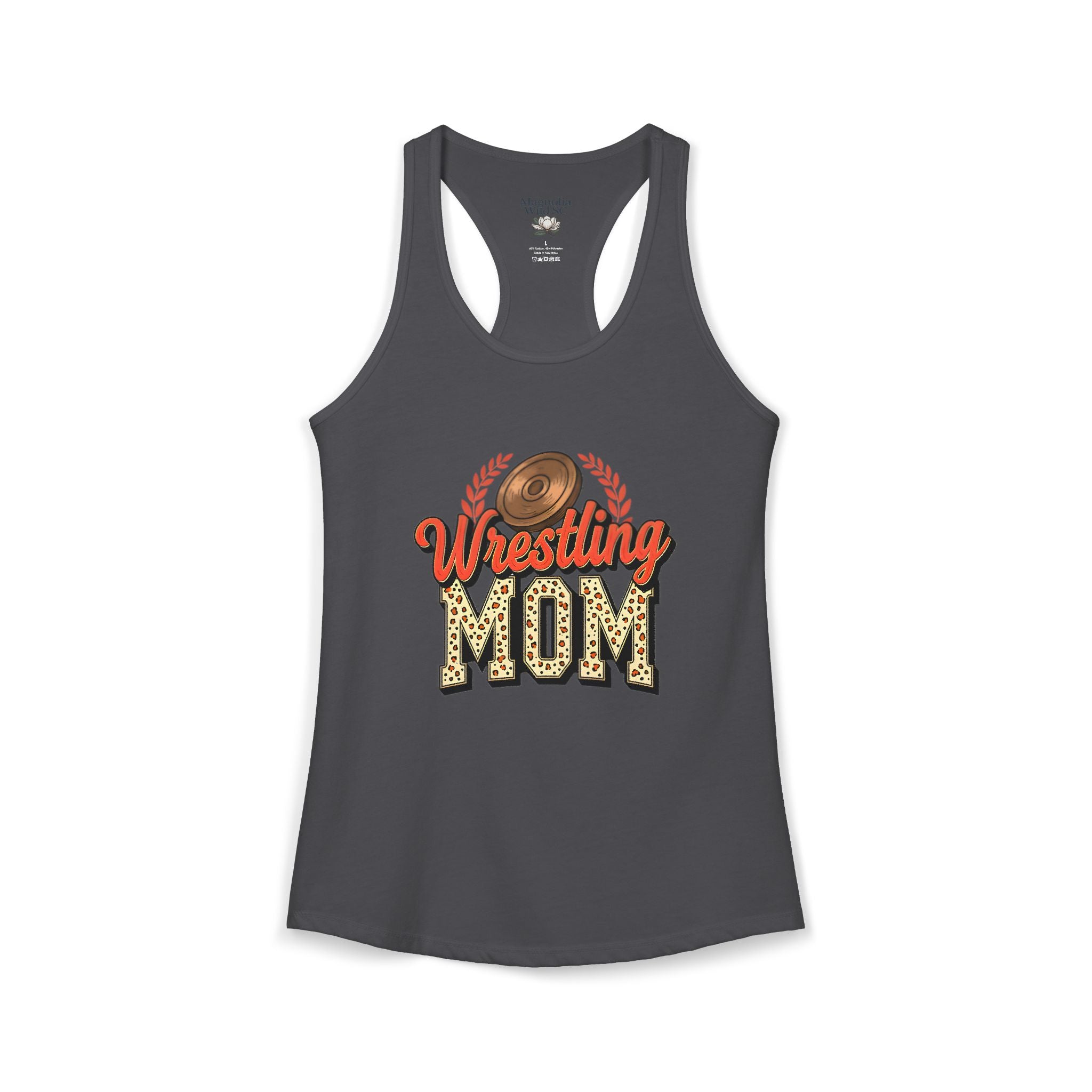 Wrestling Mom Racerback Tank – Personalized Name & Number Option | Lightweight Women’s Wrestling Tank Top - Magnolia Wild SC