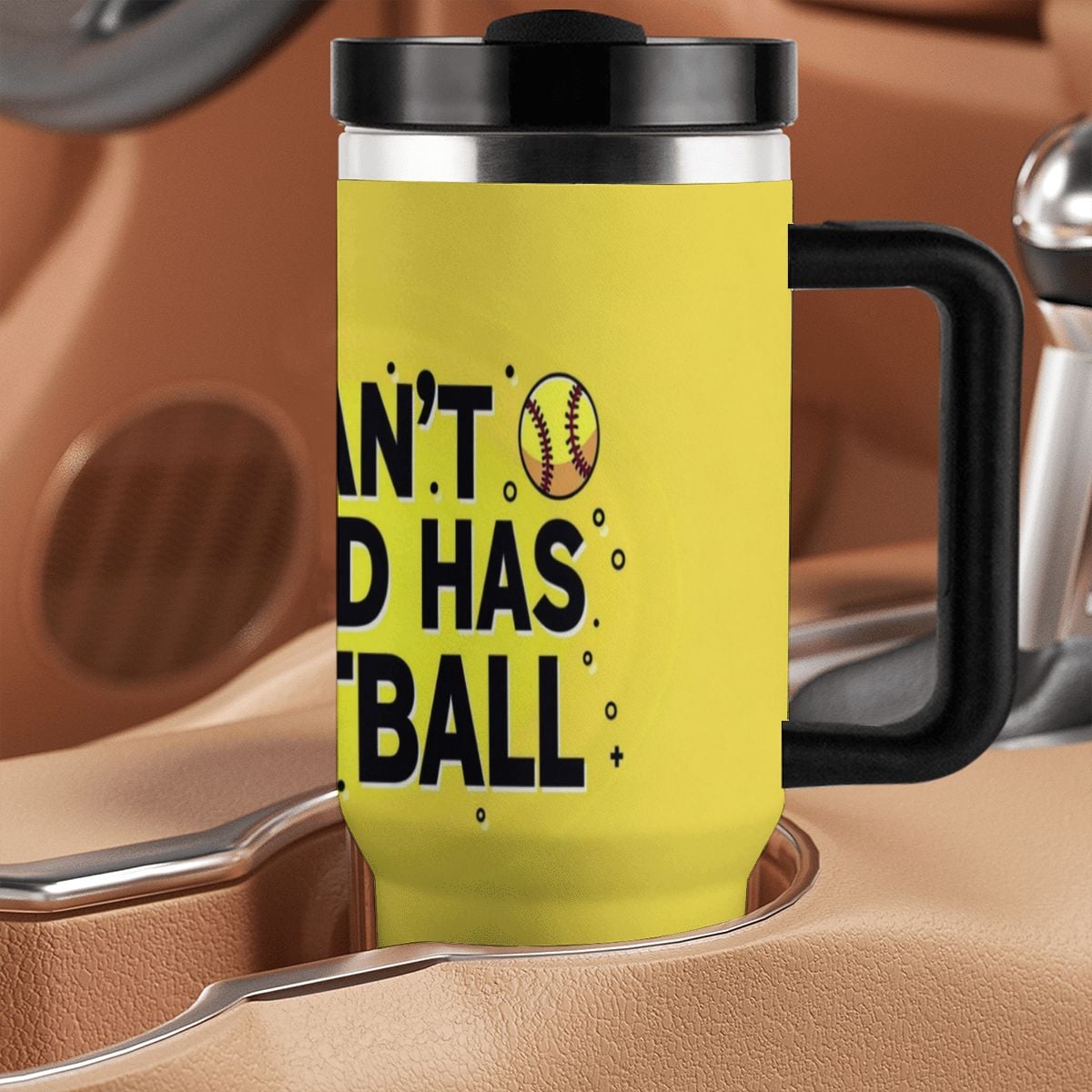 My Kid Has Softball 40oz Tumbler with Handle and Straw - Magnolia Wild SC