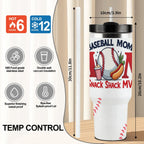 The "Snack Shack MVP" 40oz Baseball Mom Tumbler - Magnolia Wild SC