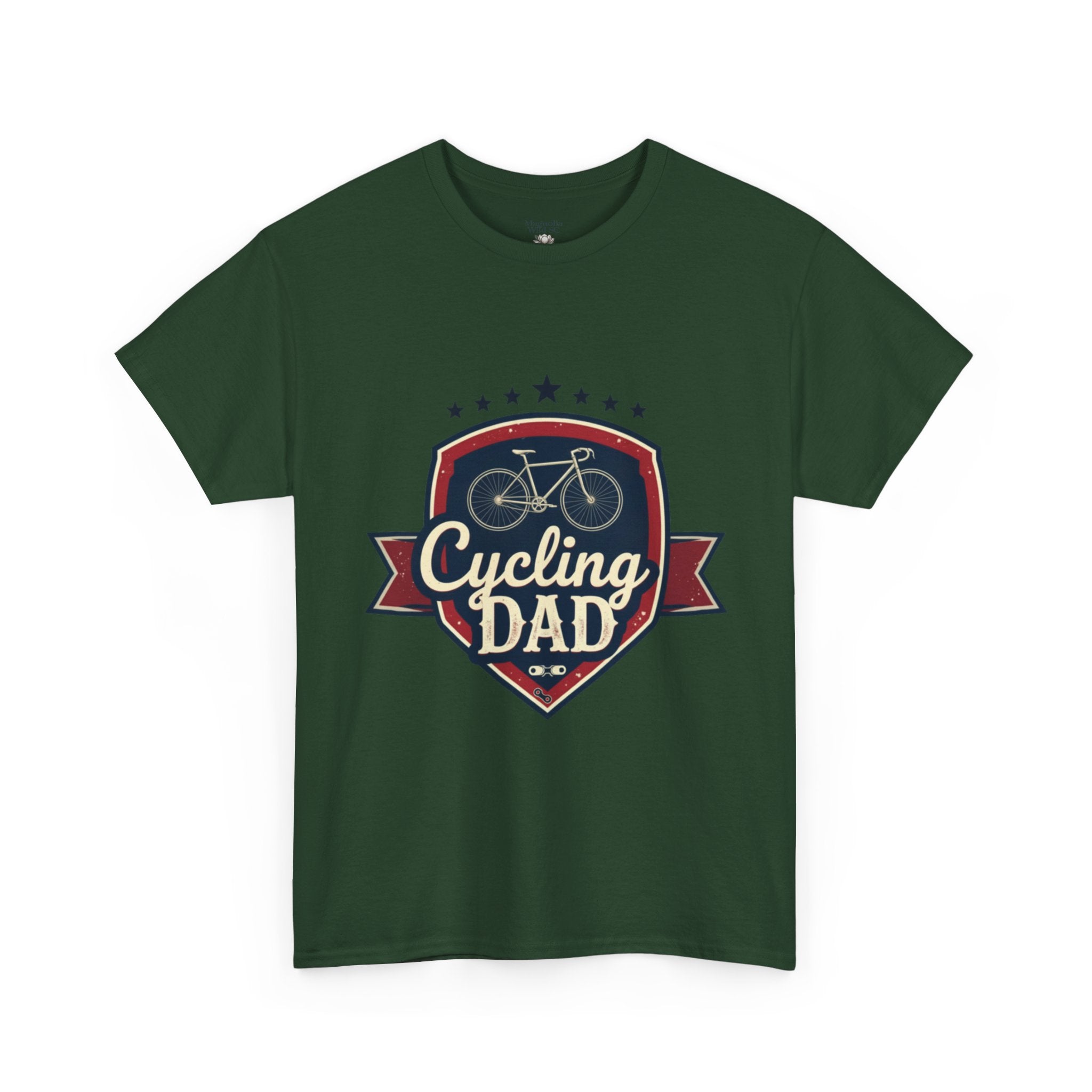 Retro Badge Style: The Vintage Cycling Dad Shield Tee - Magnolia Wild SC