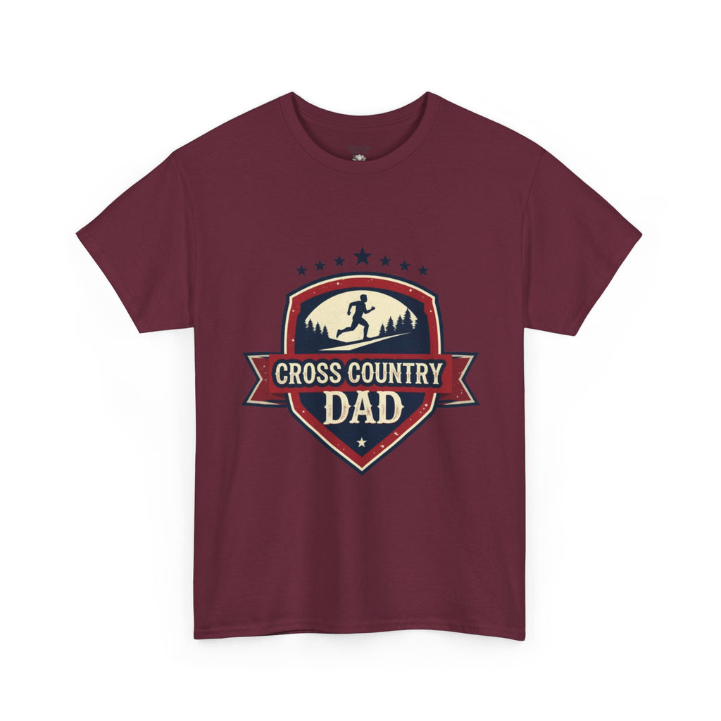 Retro Badge Style: The Vintage Cross Country Dad Shield Tee - Magnolia Wild SC