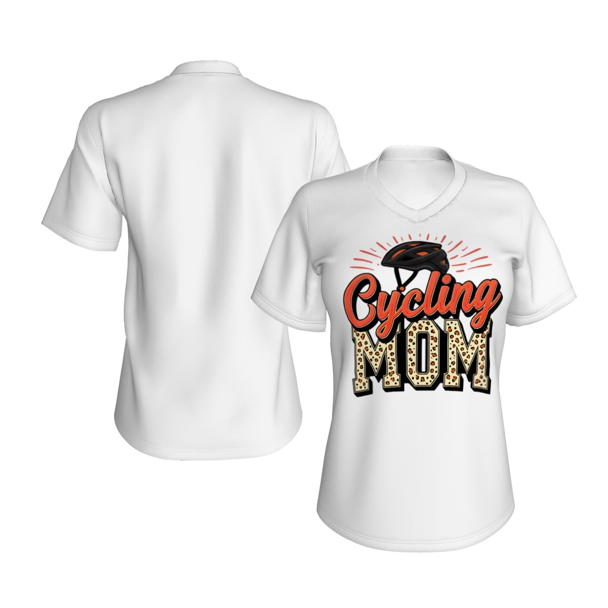 Cycling Mom Women's V-Neck Short-Sleeve T-Shirt - Magnolia Wild SC