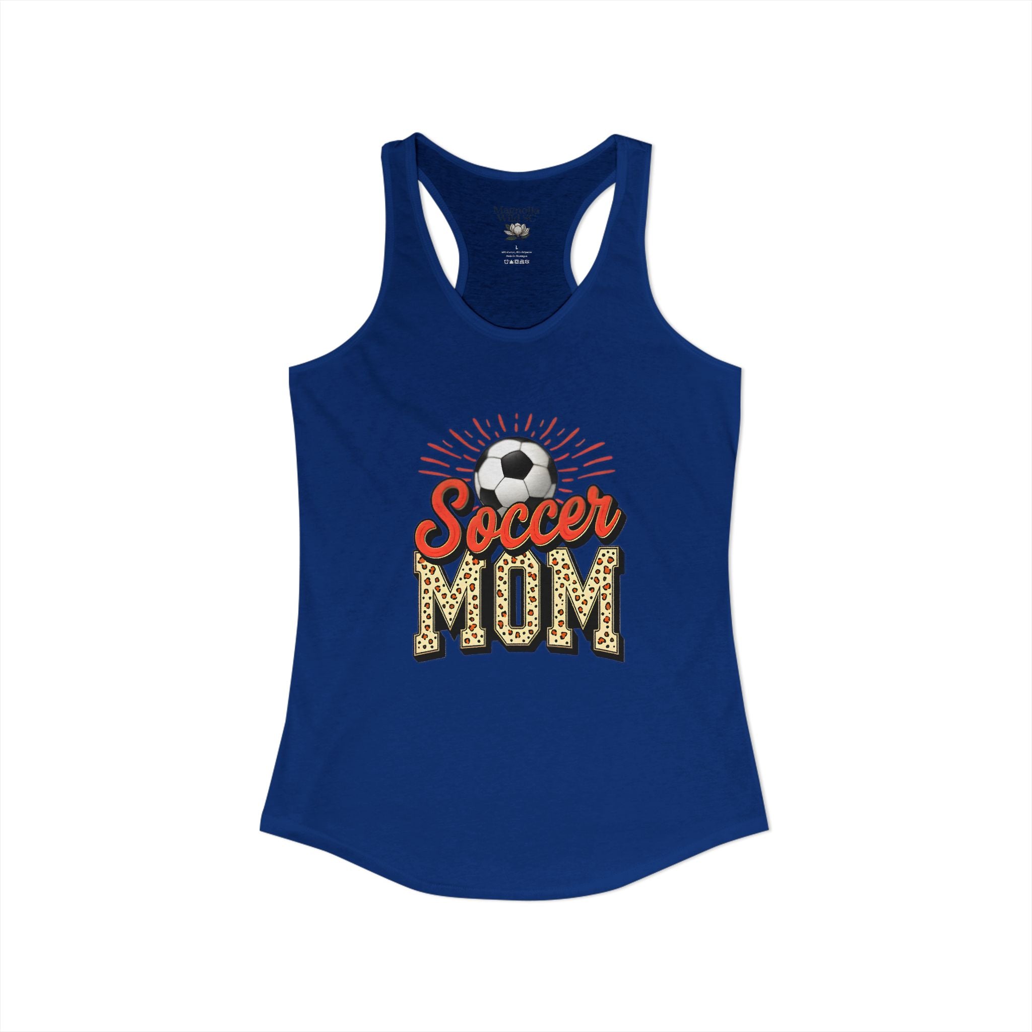 Soccer Mom Racerback Tank – Personalized Name & Number Option | Lightweight Women’s Soccer Tank Top - Magnolia Wild SC