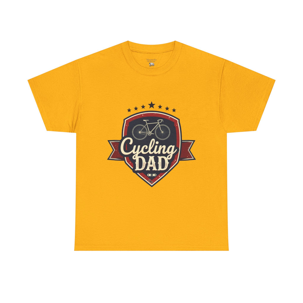 Retro Badge Style: The Vintage Cycling Dad Shield Tee - Magnolia Wild SC