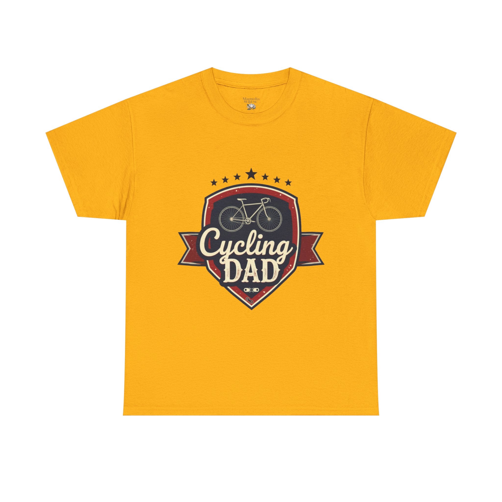 Retro Badge Style: The Vintage Cycling Dad Shield Tee - Magnolia Wild SC