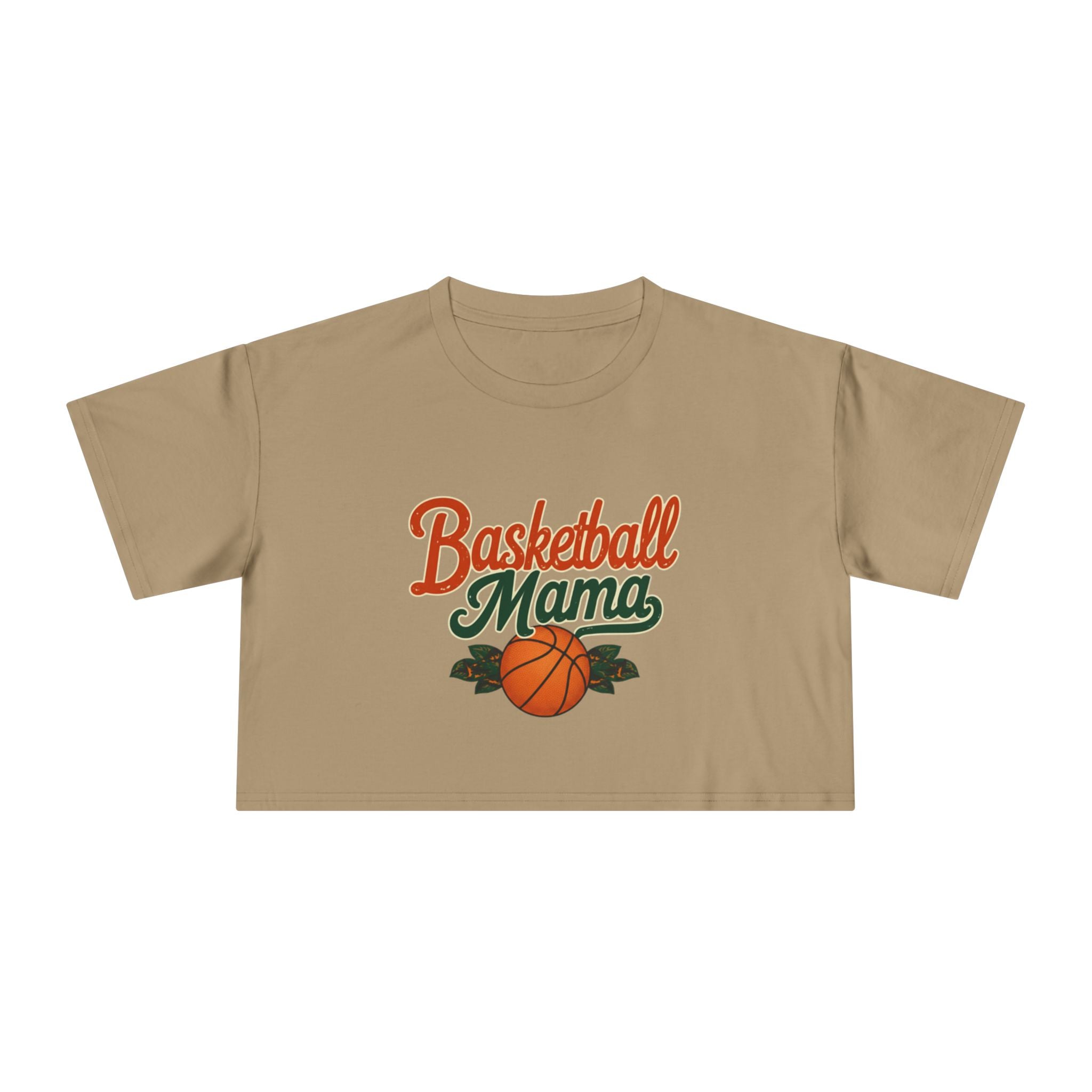 Basketball Mama Crop Tee | Retro Basketball Graphic, Mom Sports Top - Magnolia Wild SC