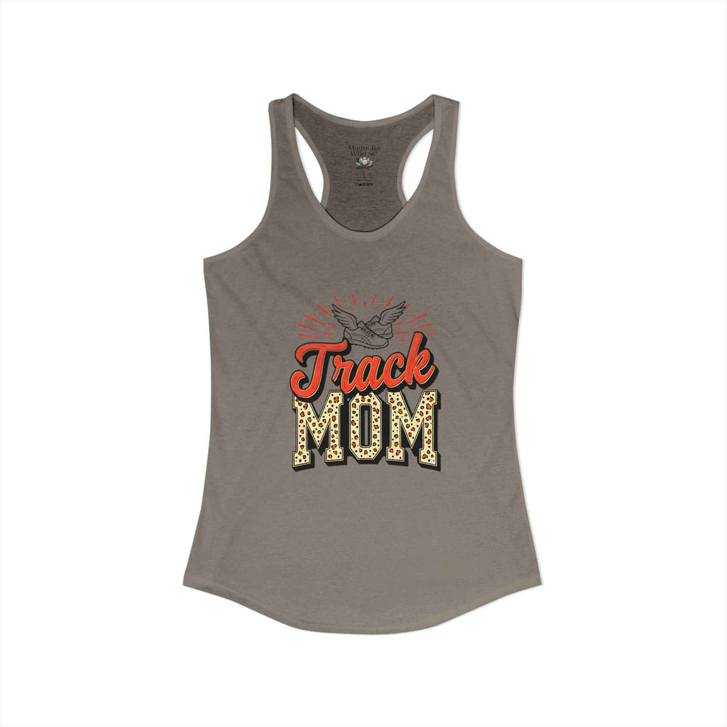 Track Mom Racerback Tank – Personalized Name & Number Option