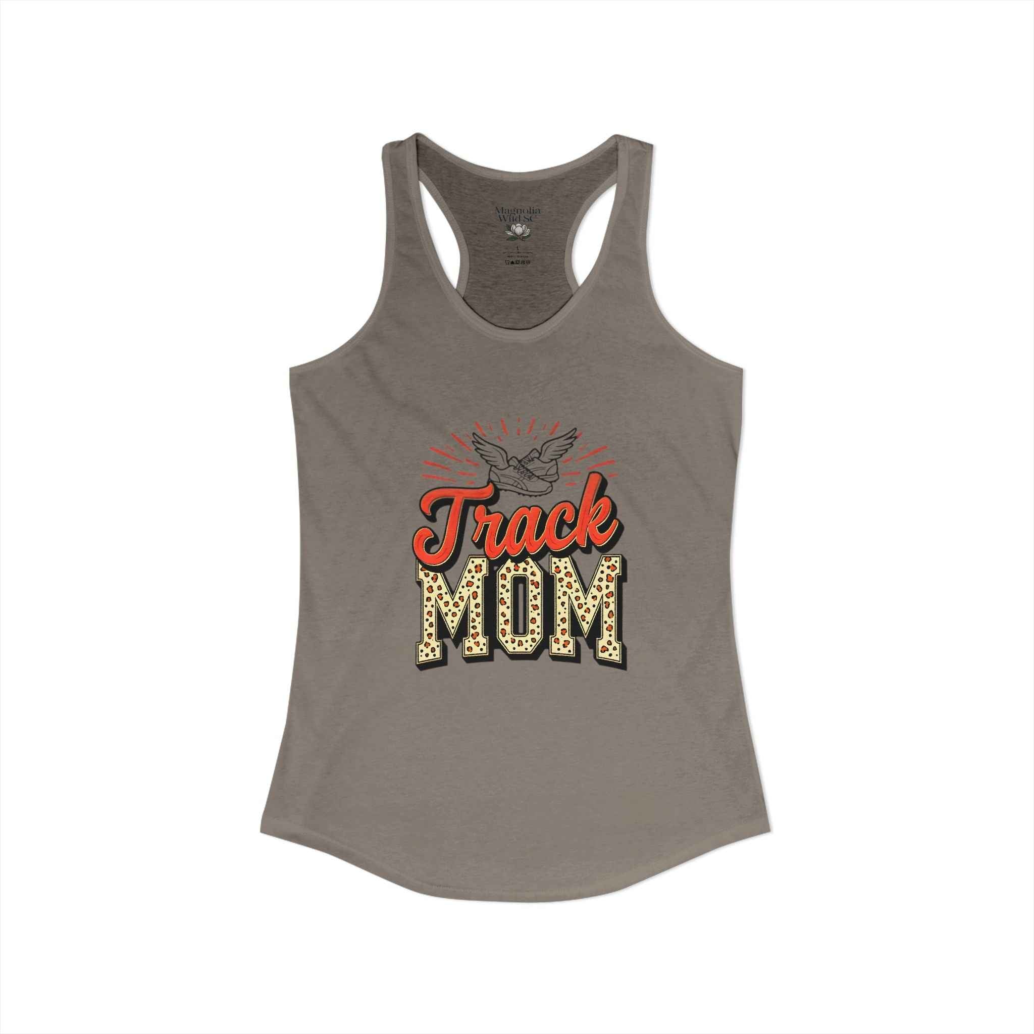 Track Mom Racerback Tank – Personalized Name & Number Option