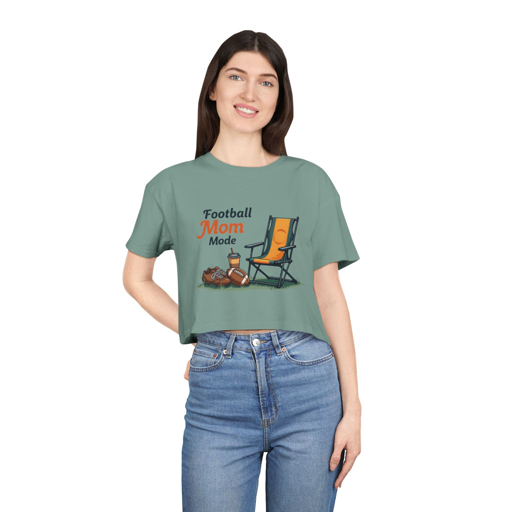 Football Mom Mode Crop Tee - Magnolia Wild SC