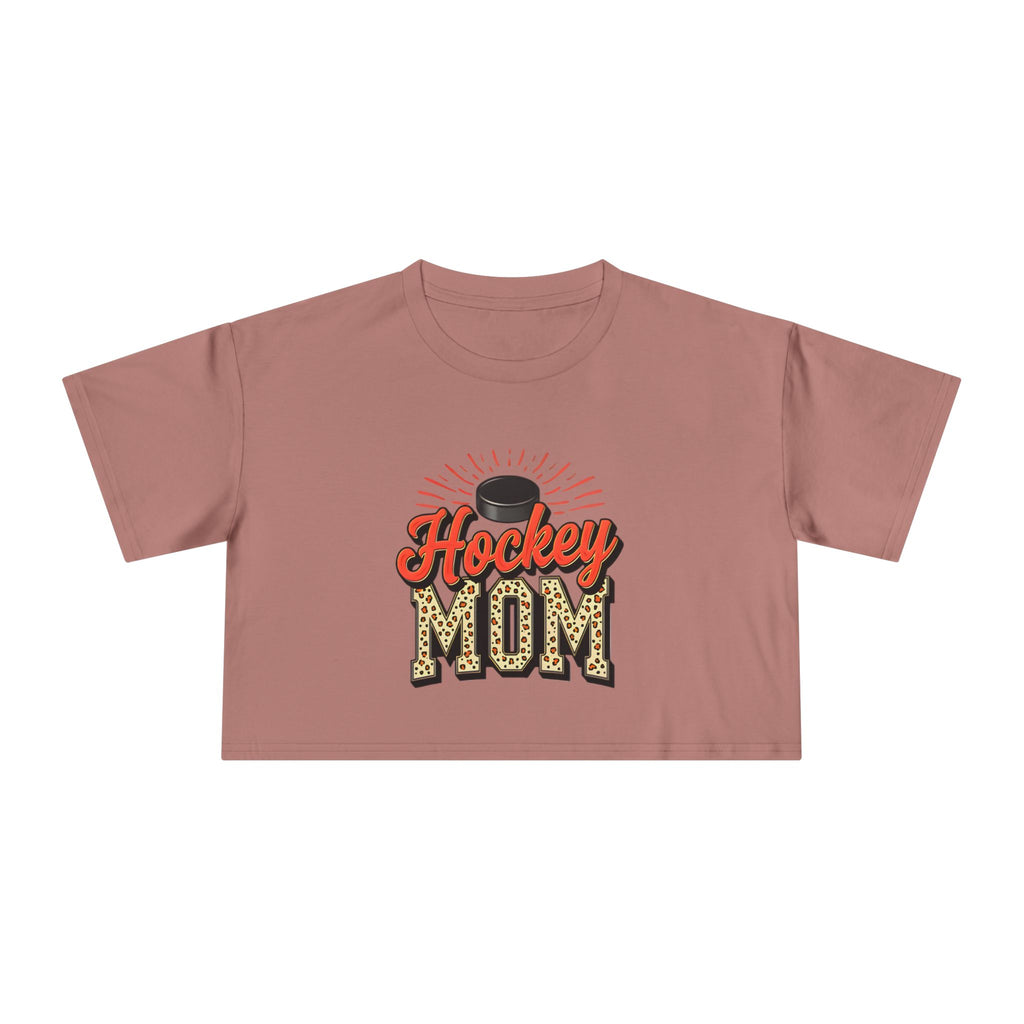 Hockey Mom Cheetah Print Women's Crop Tee - Magnolia Wild SC