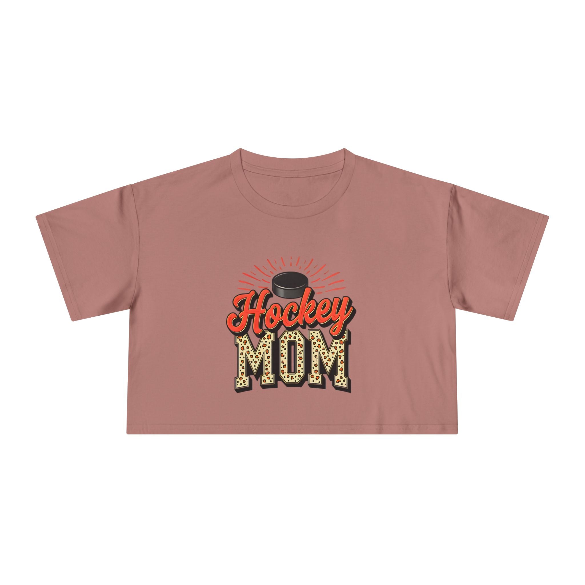 Hockey Mom Cheetah Print Women's Crop Tee - Magnolia Wild SC