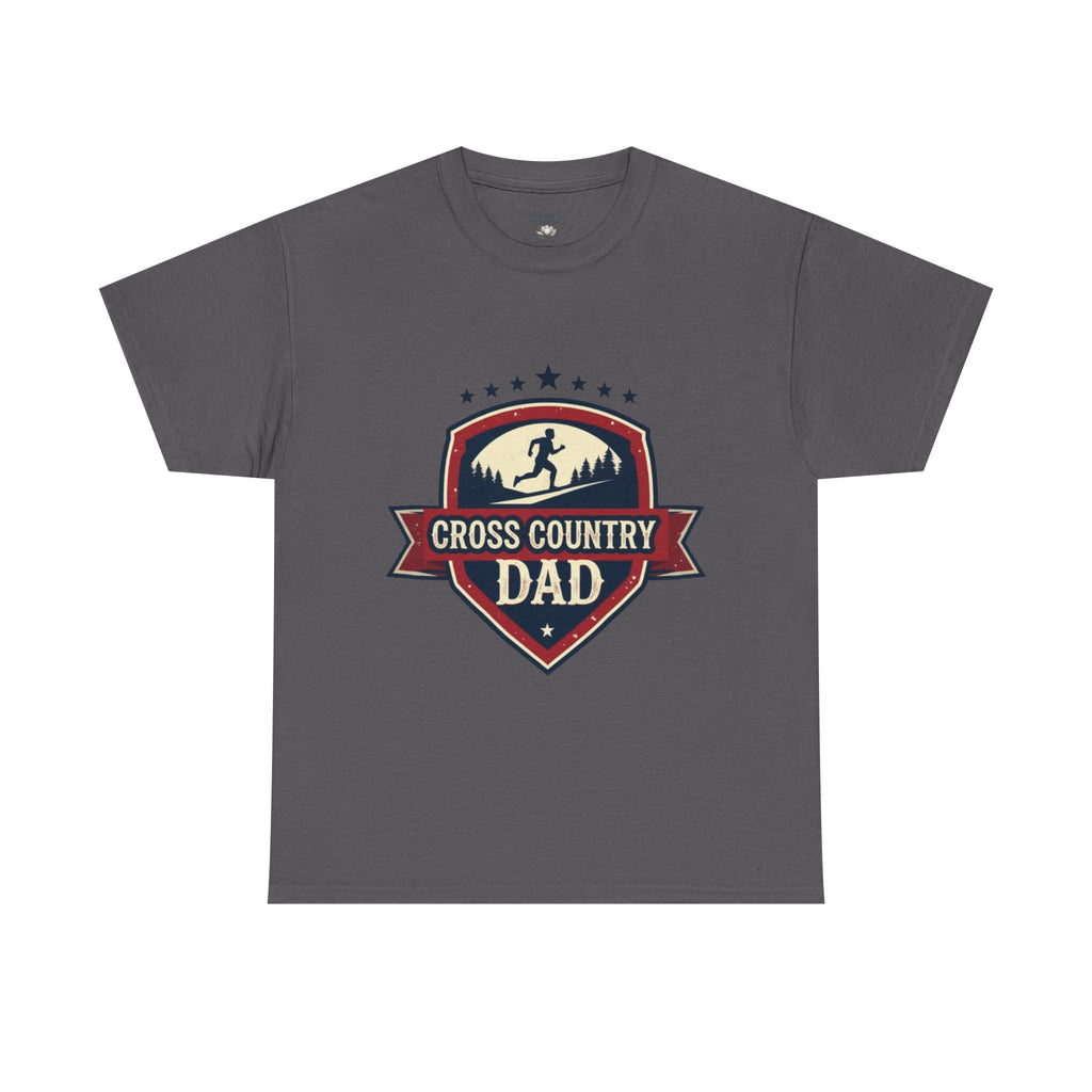 Retro Badge Style: The Vintage Cross Country Dad Shield Tee - Magnolia Wild SC