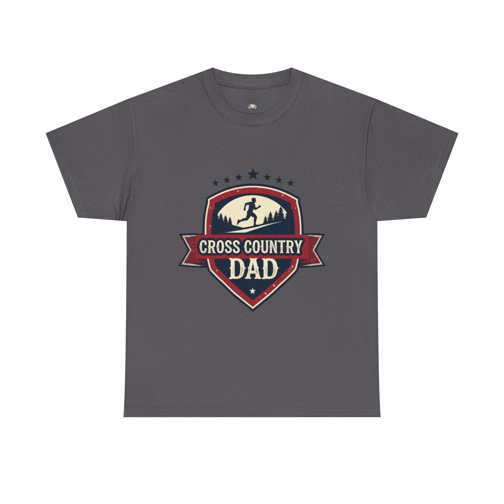 Retro Badge Style: The Vintage Cross Country Dad Shield Tee - Magnolia Wild SC