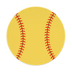 Softball-Shaped Mouse Pad – Non-Slip Rubber Base Polyester Mouse Pad - Magnolia Wild SC