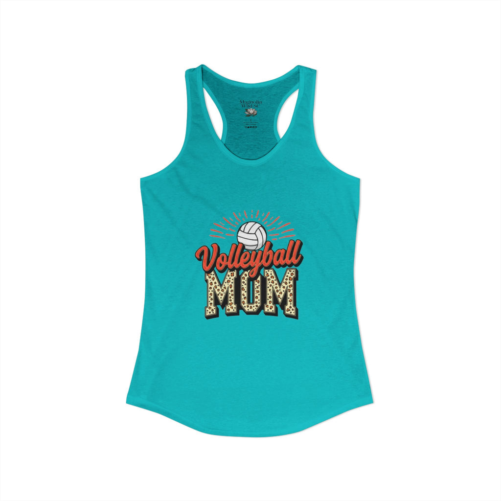 Volleyball Mom Racerback Tank – Personalized Name & Number Option | Lightweight Women’s Volleyball Tank Top - Magnolia Wild SC