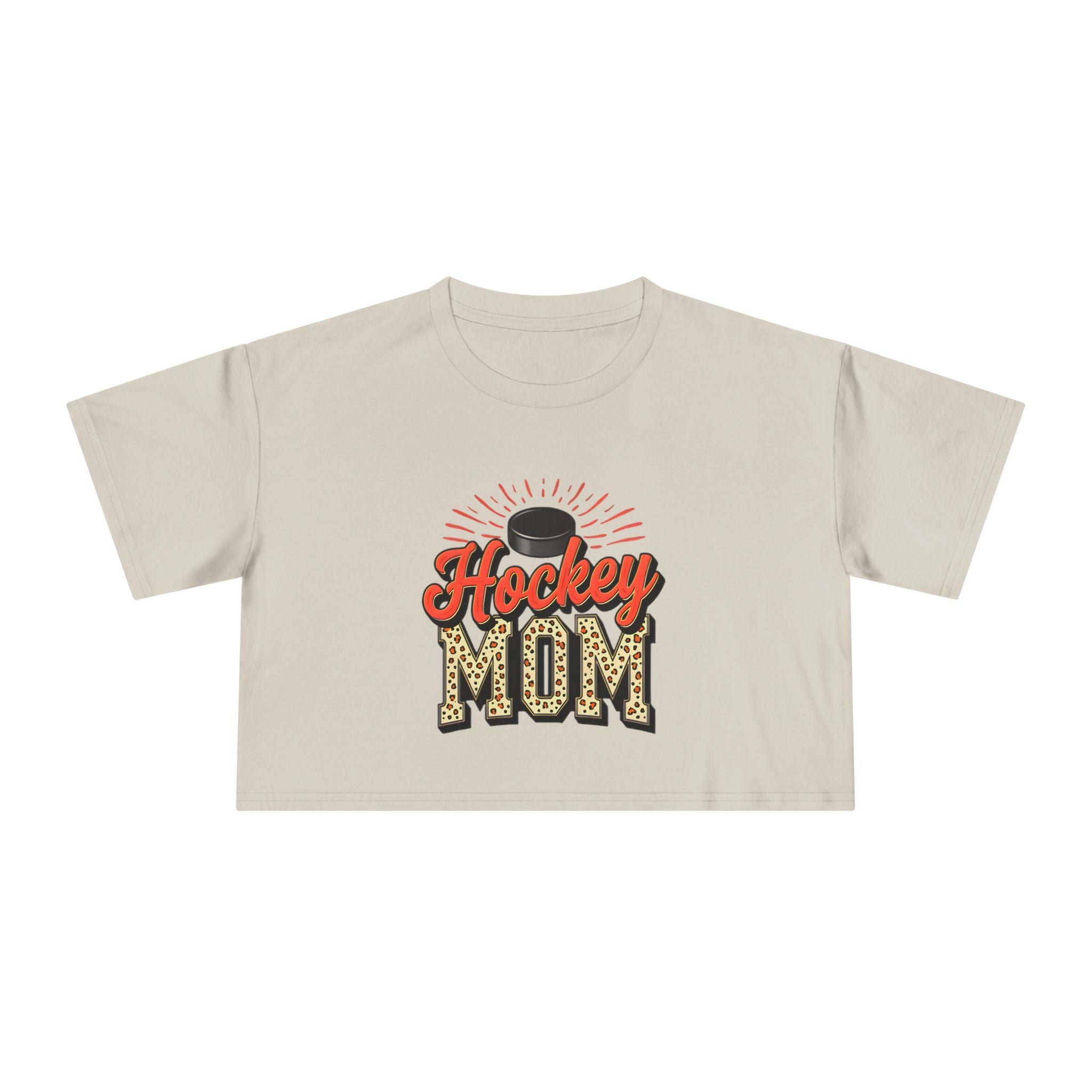 Hockey Mom Cheetah Print Women's Crop Tee - Magnolia Wild SC