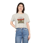 Volleyball Mom Cheetah Print Women's Crop Tee