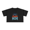 Swim Mom Print Crop Tee - Magnolia Wild SC