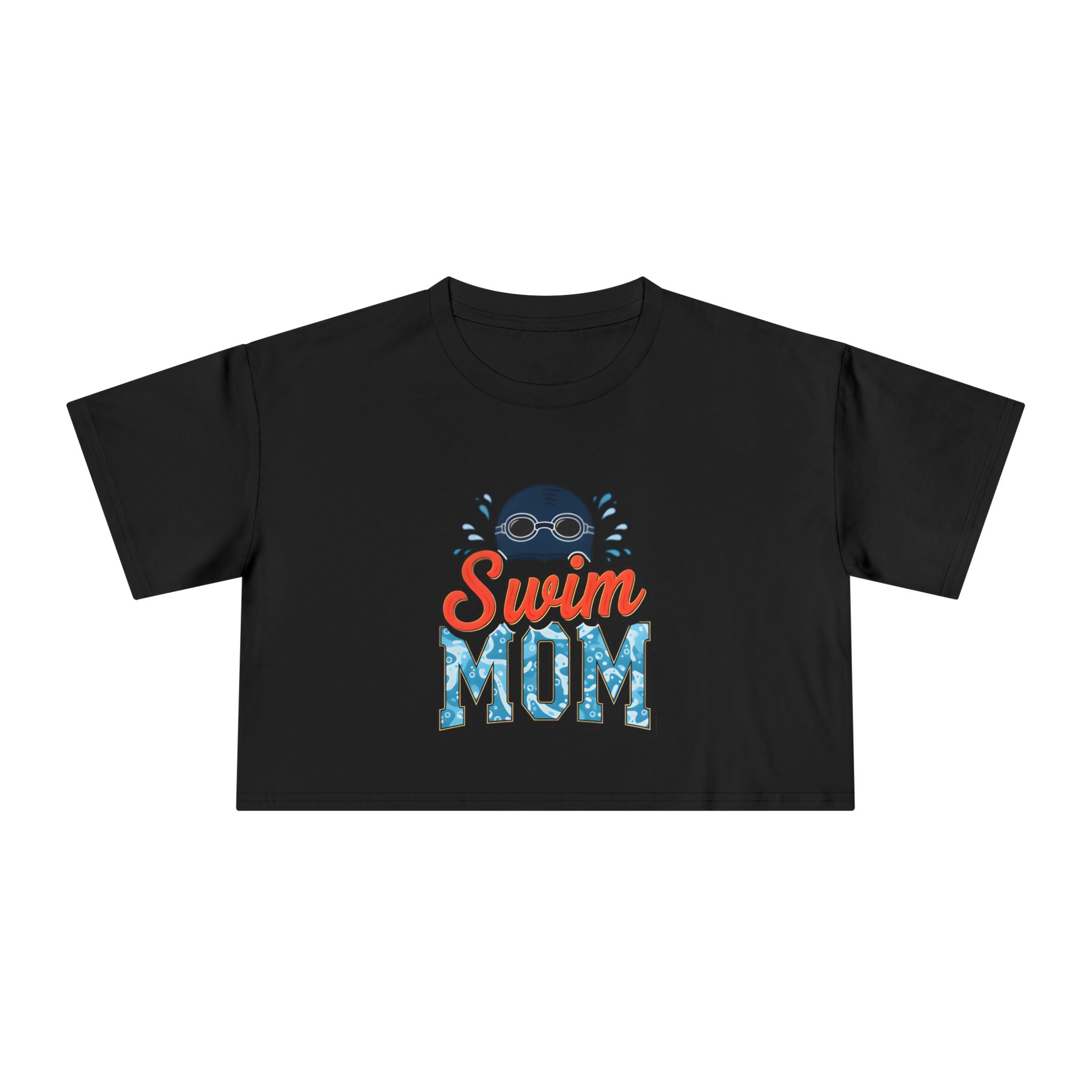 Swim Mom Print Crop Tee - Magnolia Wild SC