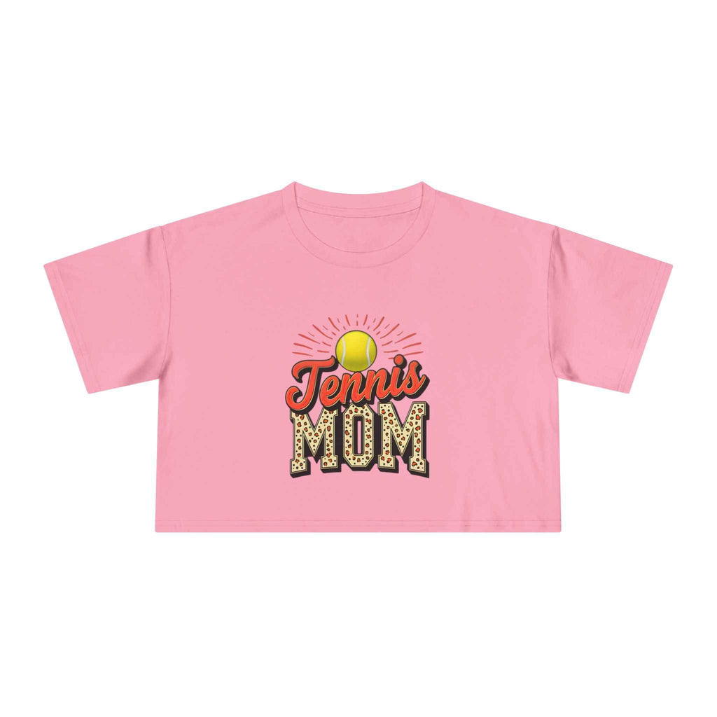 Tennis Mom Cheetah Print Crop Tee