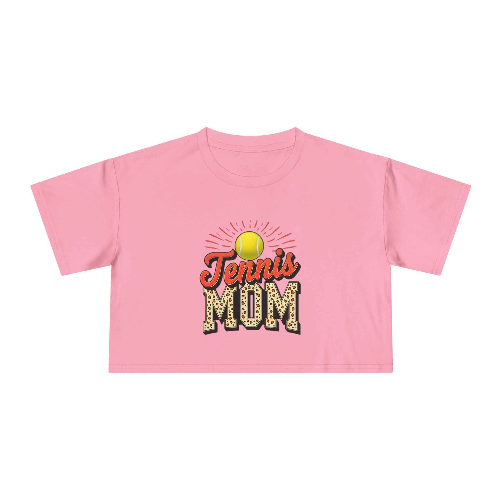 Tennis Mom Cheetah Print Crop Tee