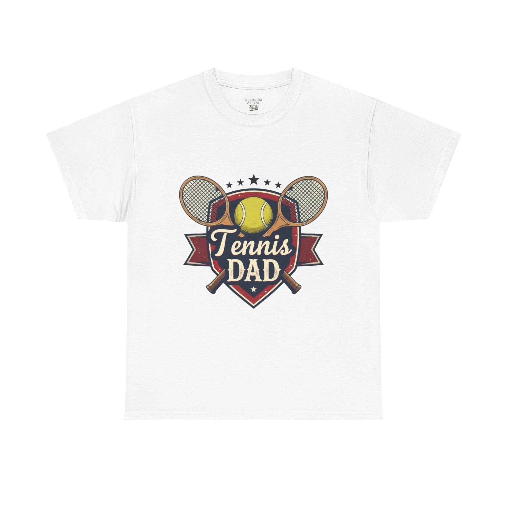 Retro Badge Style: The Vintage Tennis Dad Shield Tee