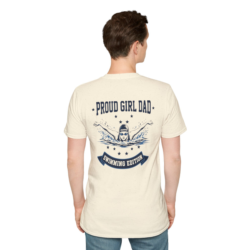 Proud Girl Dad Swim T-Shirt - Perfect Gift for Swim Dads - Magnolia Wild SC