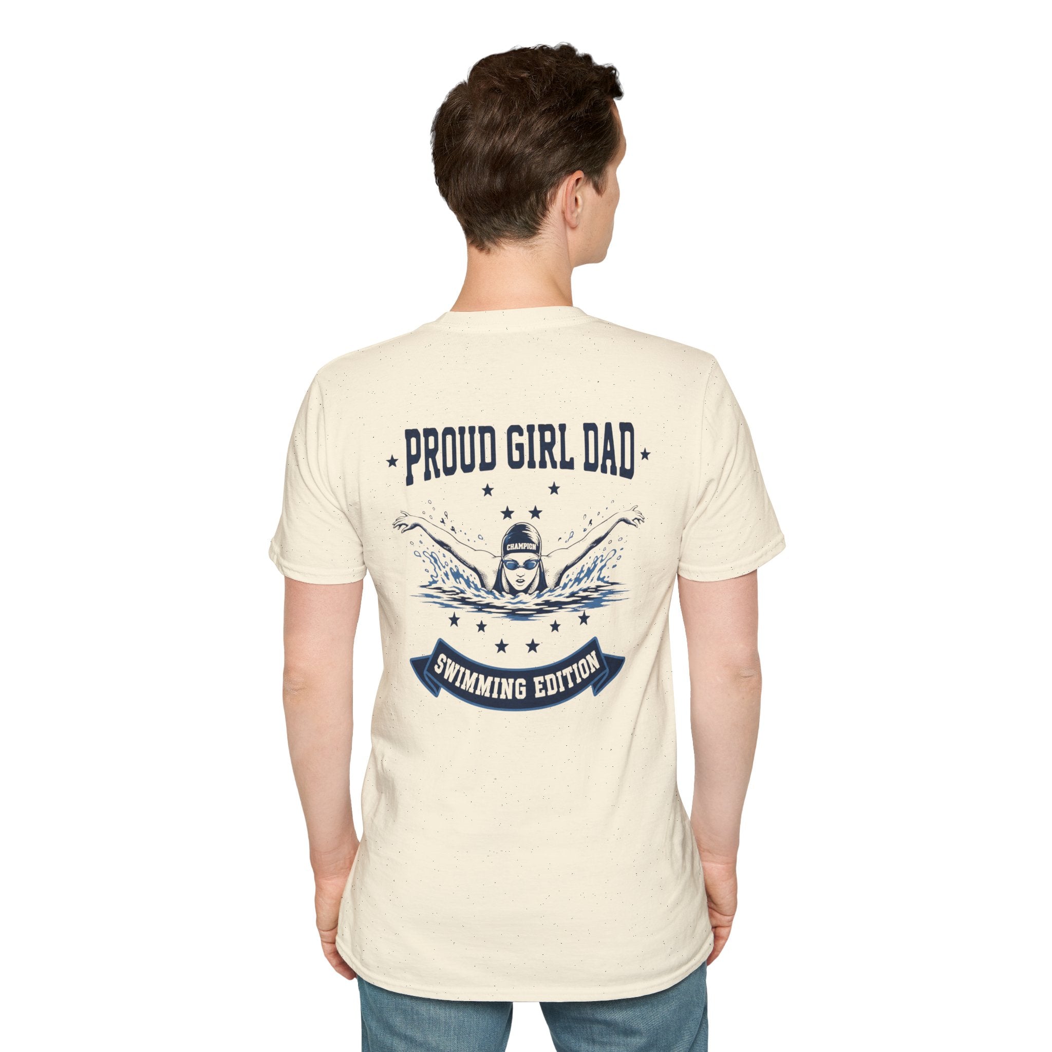 Proud Girl Dad Swim T-Shirt - Perfect Gift for Swim Dads - Magnolia Wild SC