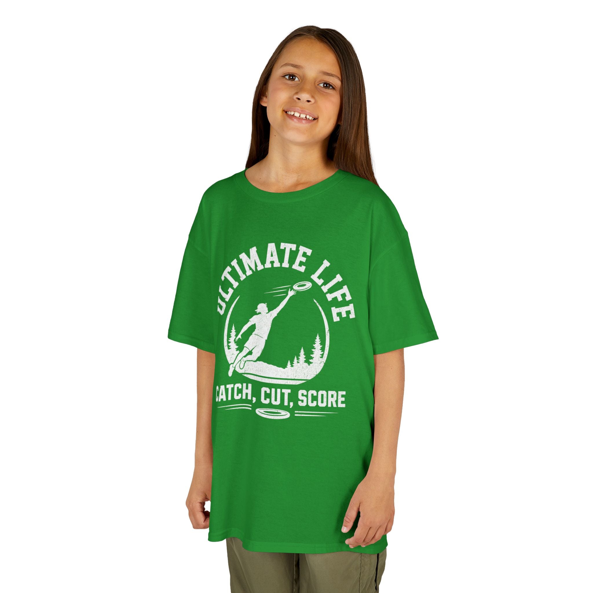 Ultimate Life Kids Tee — “Catch, Cut, Score” Ultimate Frisbee Youth Shirt - Magnolia Wild SC
