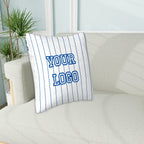 Custom Pinstripe Sports Pillow — Personalized Team Logo, Player Name & Number - Magnolia Wild SC