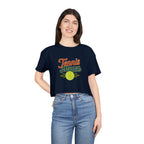 Tennis Mama Crop Tee | Retro Tennis Graphic, Mom Sports Top - Magnolia Wild SC