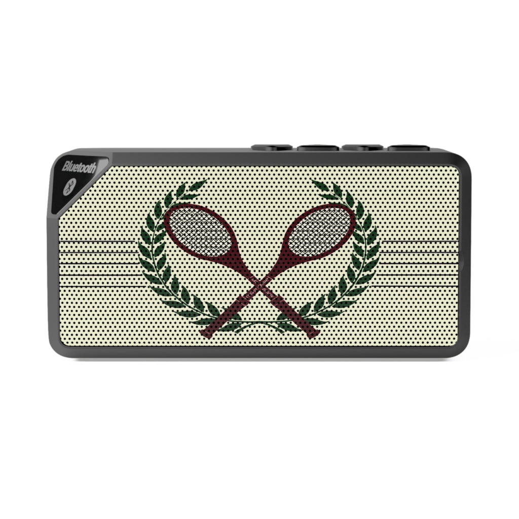 Tennis Racket Bluetooth Speaker — Crossed Rackets & Laurel Design