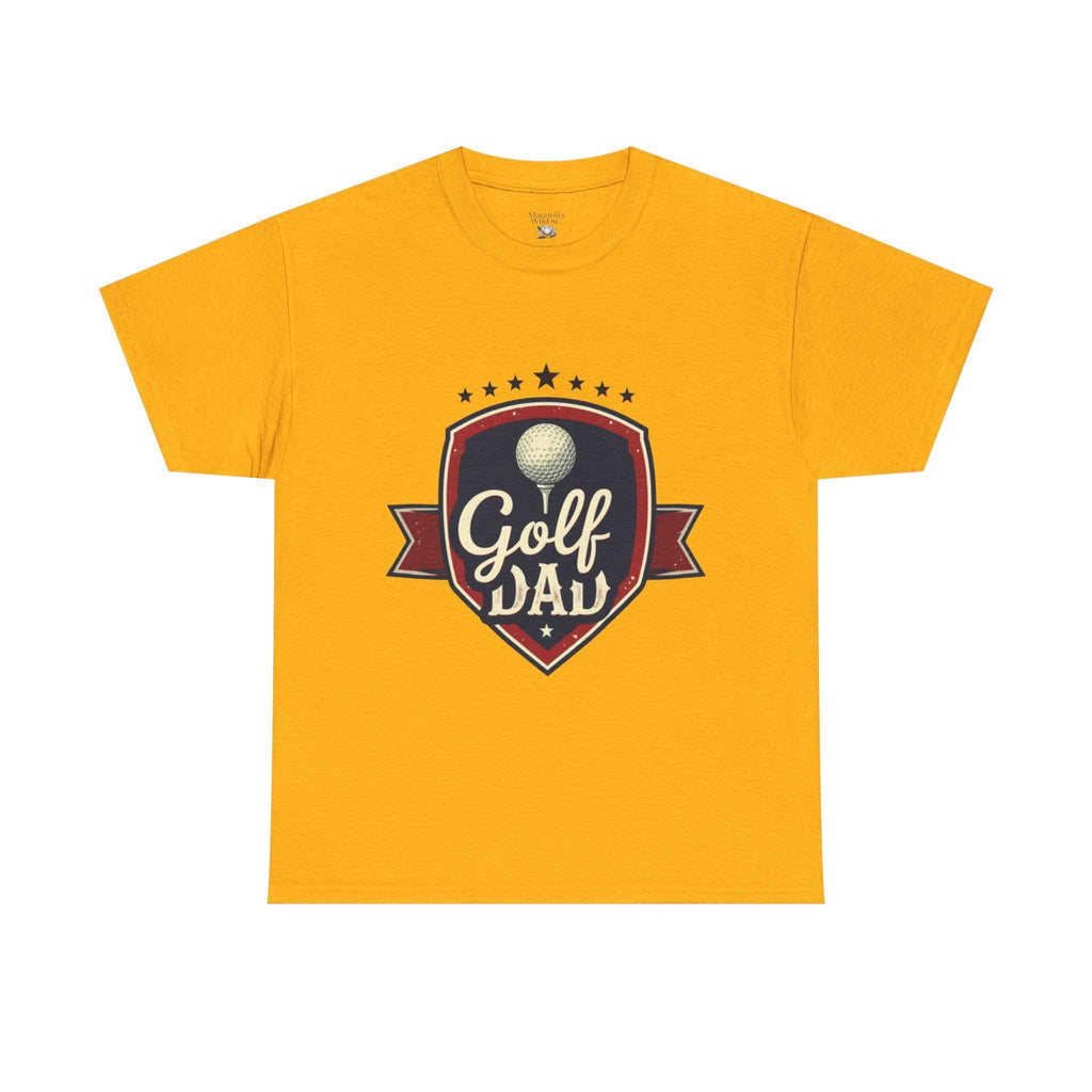 Retro Badge Style: The Vintage Golf Dad Shield Tee