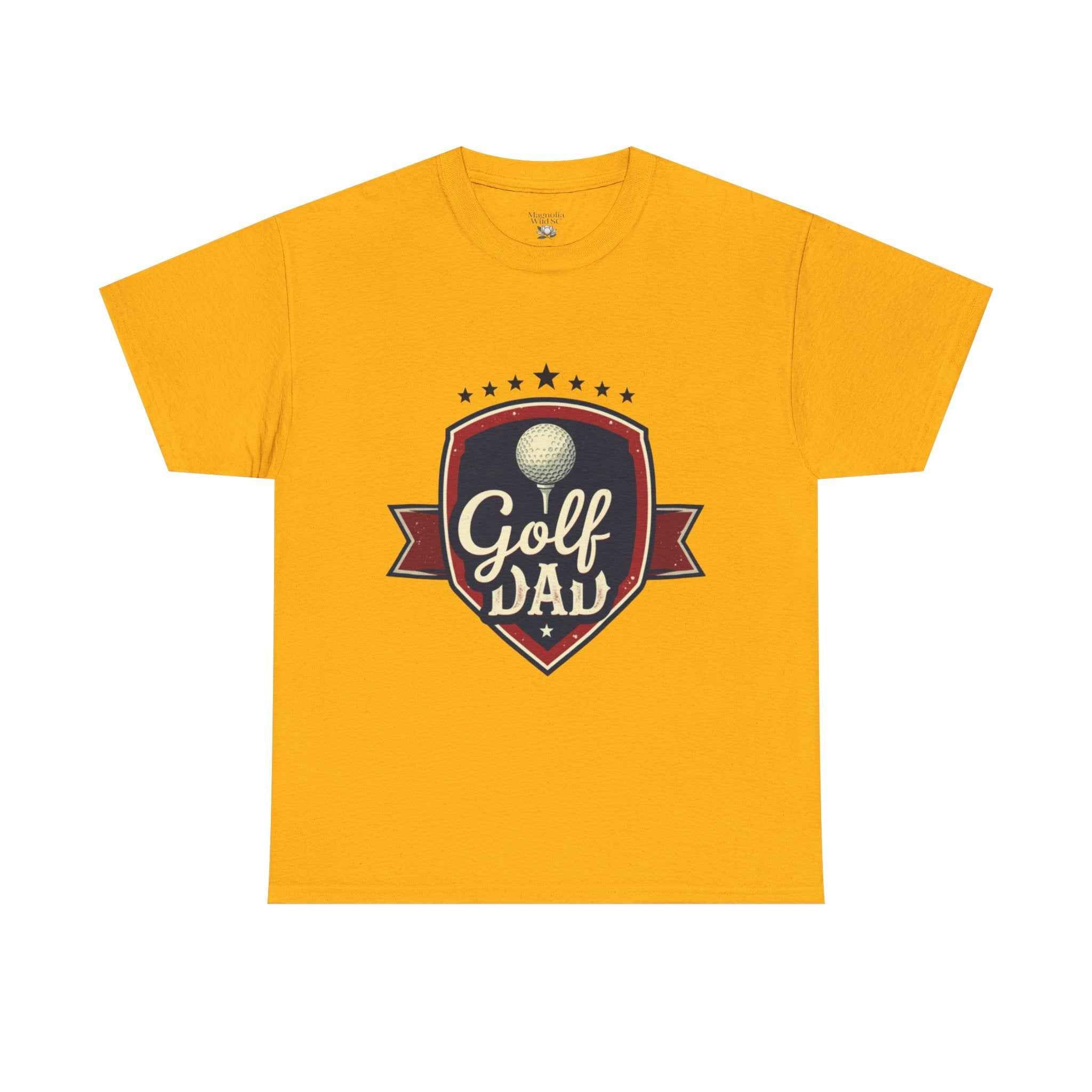 Retro Badge Style: The Vintage Golf Dad Shield Tee