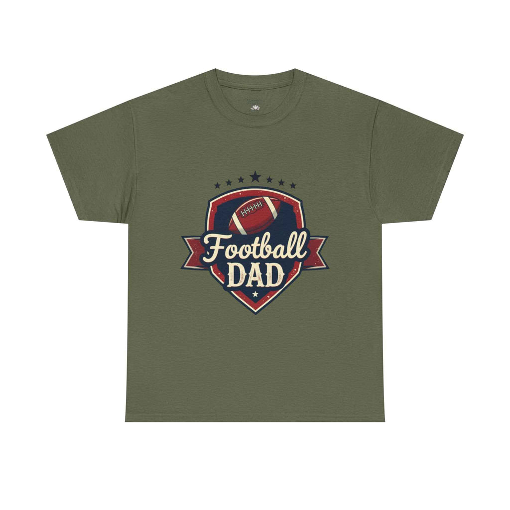 Retro Badge Style: The Vintage Football Dad Shield Tee