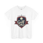 Retro Badge Style: The Vintage Golf Dad Shield Tee