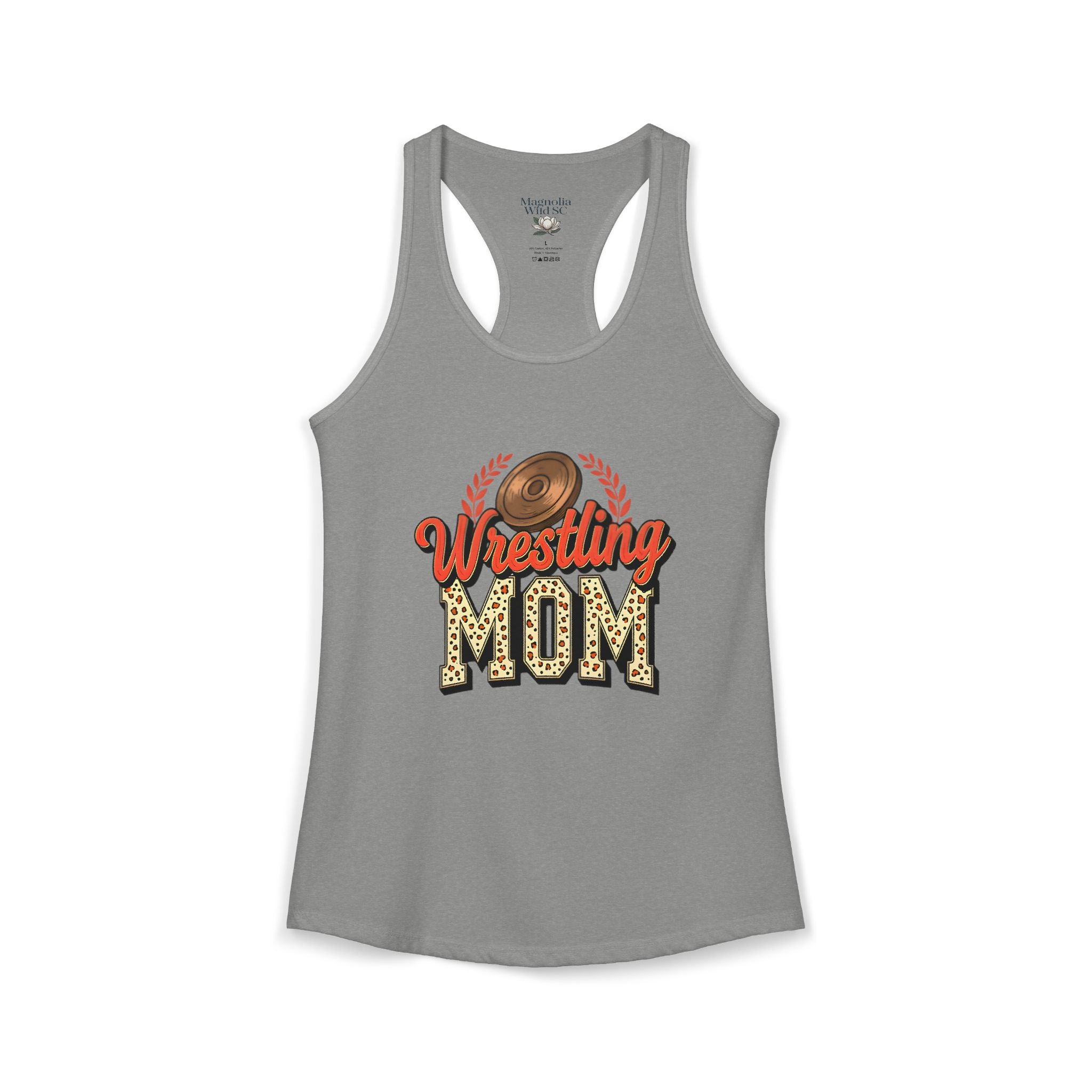 Wrestling Mom Racerback Tank – Personalized Name & Number Option | Lightweight Women’s Wrestling Tank Top - Magnolia Wild SC