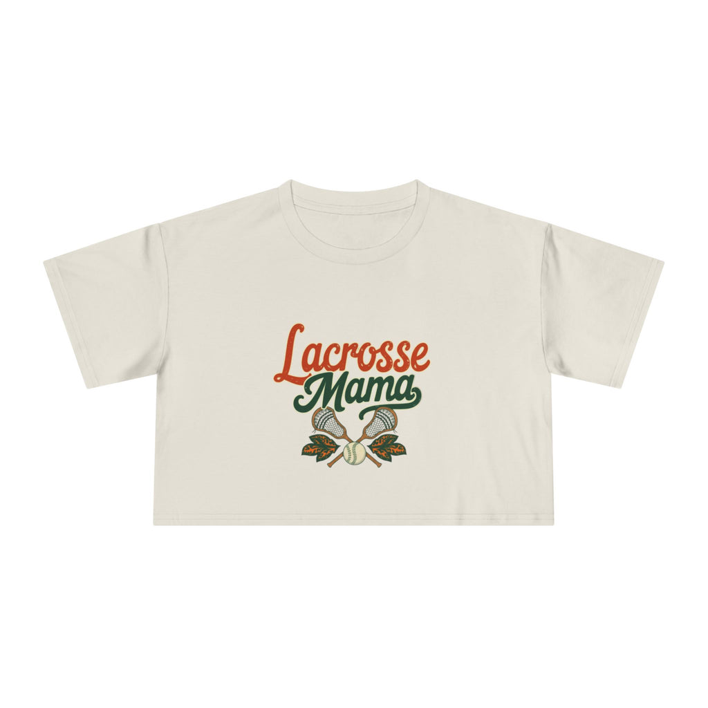 Lacrosse Mama Crop Tee | Retro Lacrosse Graphic, Mom Sports Top - Magnolia Wild SC