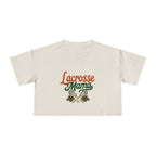 Lacrosse Mama Crop Tee | Retro Lacrosse Graphic, Mom Sports Top - Magnolia Wild SC