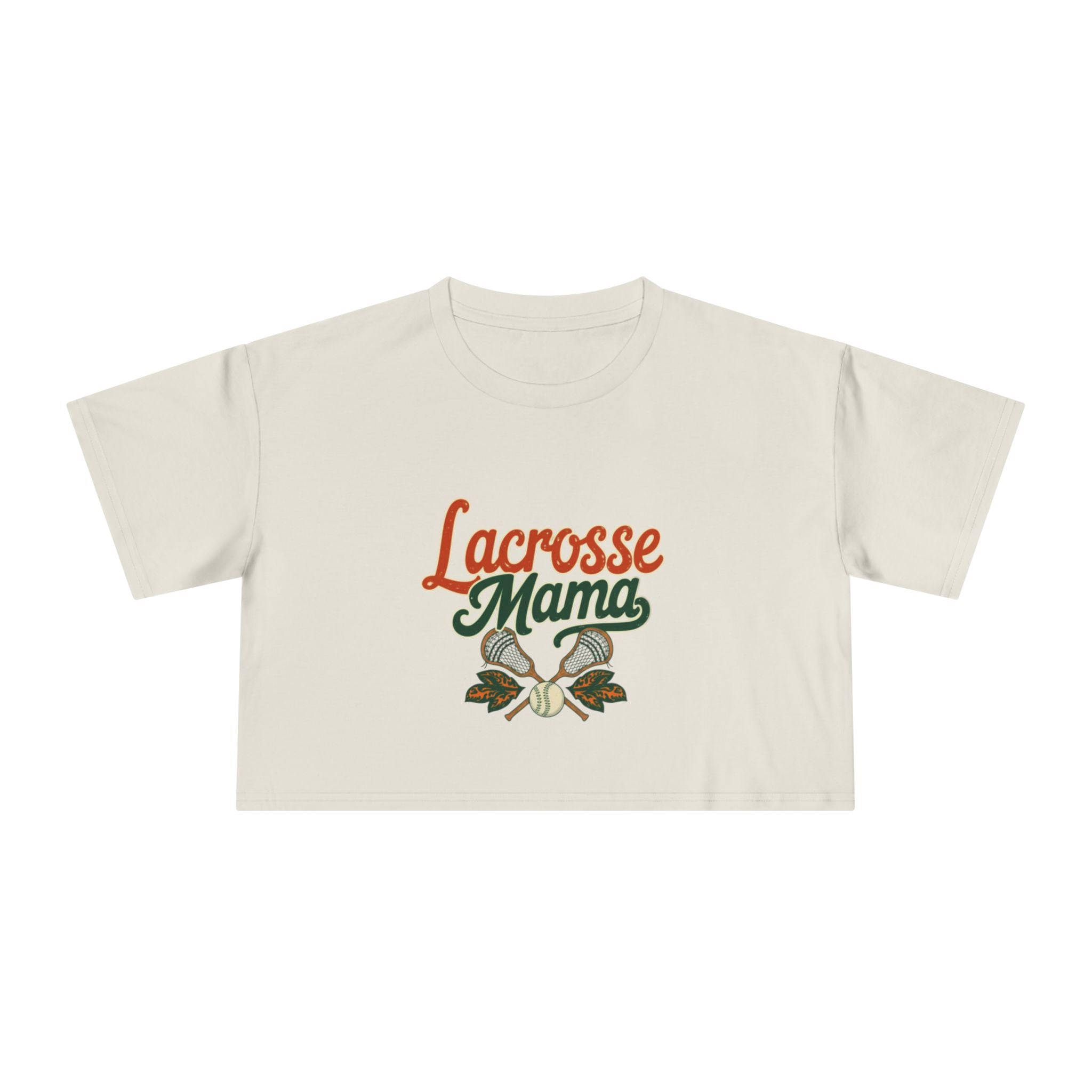 Lacrosse Mama Crop Tee | Retro Lacrosse Graphic, Mom Sports Top - Magnolia Wild SC