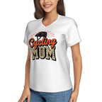 Cycling Mom Women's V-Neck Short-Sleeve T-Shirt - Magnolia Wild SC