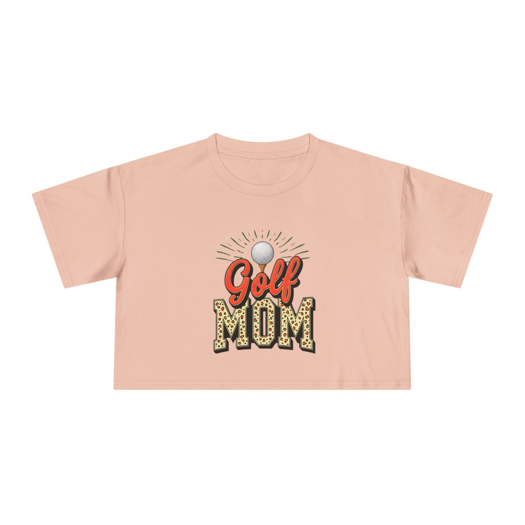 Golf Mom Cheetah Print Women's Crop Tee - Magnolia Wild SC