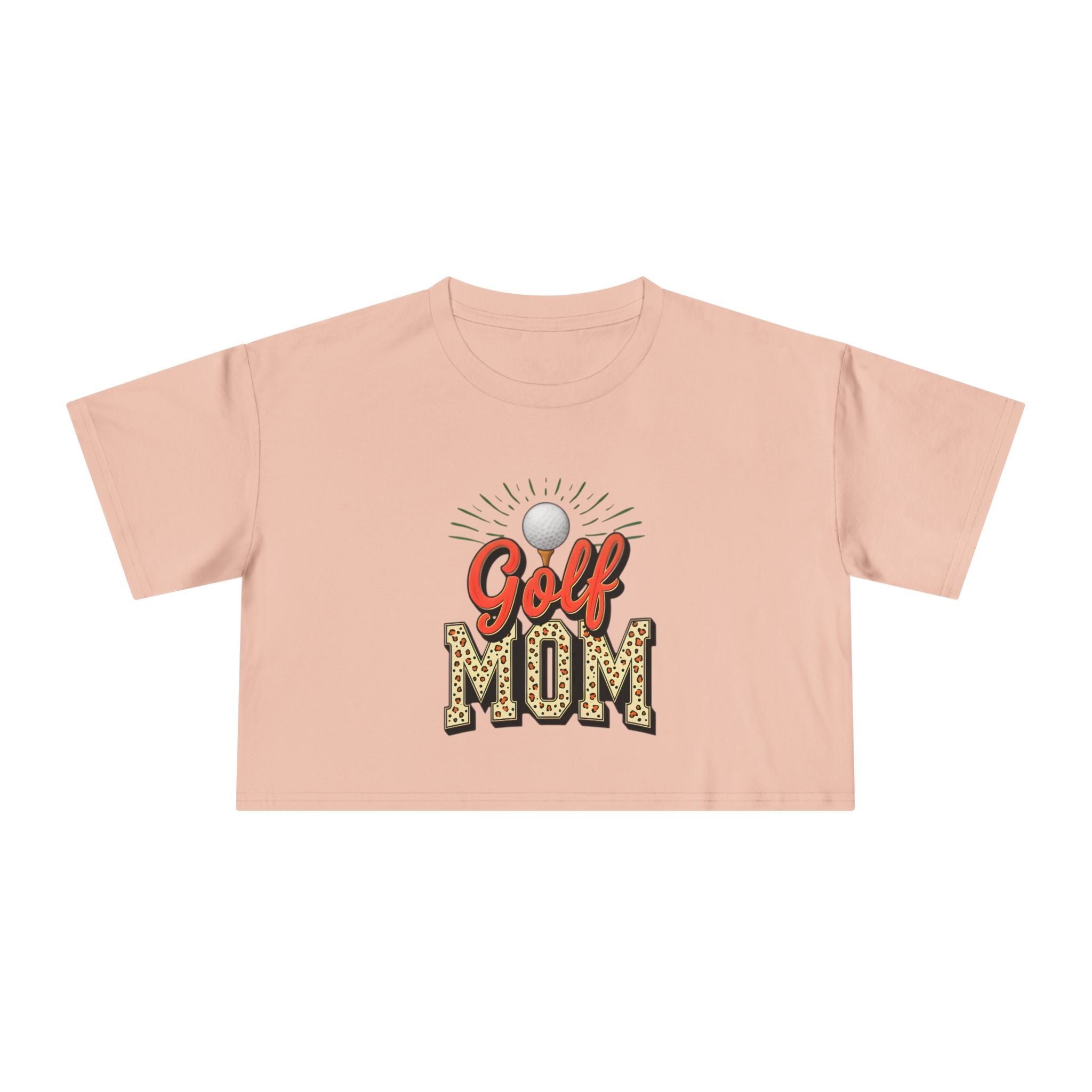 Golf Mom Cheetah Print Women's Crop Tee - Magnolia Wild SC
