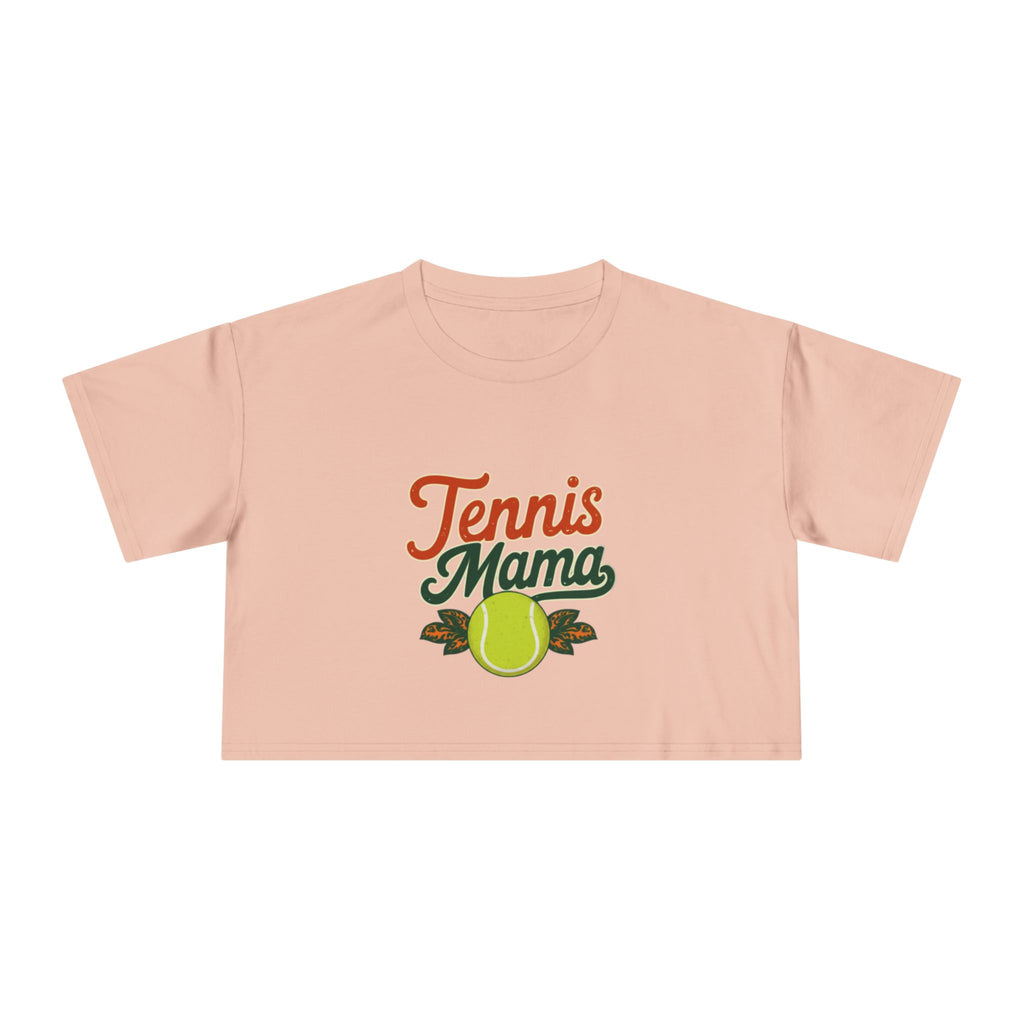 Tennis Mama Crop Tee | Retro Tennis Graphic, Mom Sports Top - Magnolia Wild SC