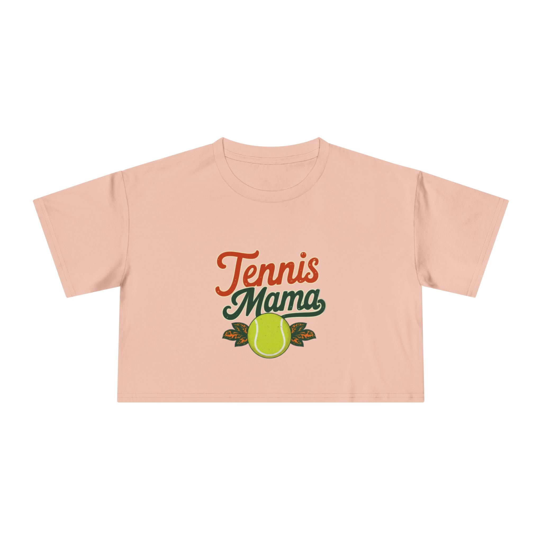 Tennis Mama Crop Tee | Retro Tennis Graphic, Mom Sports Top - Magnolia Wild SC