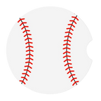 Sports Ball Car Coasters – Choose Your Sport (2-Pack Absorbent Ceramic Cup Holder Protectors with Cork Base) - Magnolia Wild SC