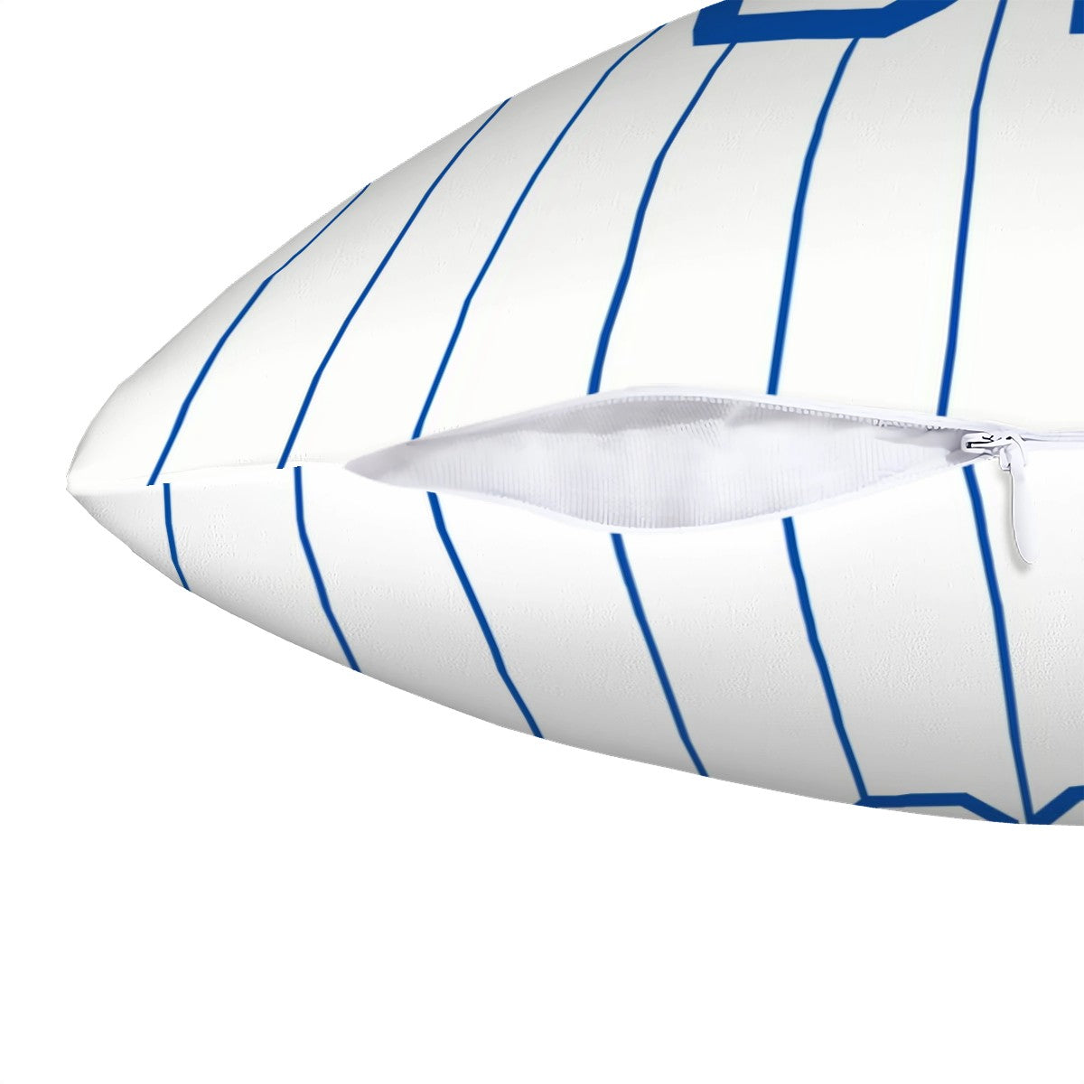 Custom Pinstripe Sports Pillow — Personalized Team Logo, Player Name & Number - Magnolia Wild SC