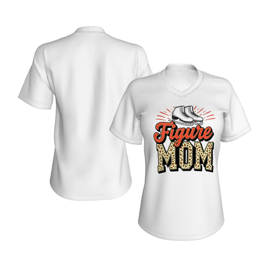Figure Skating Women's V-Neck Short-Sleeve T-Shirt - Magnolia Wild SC