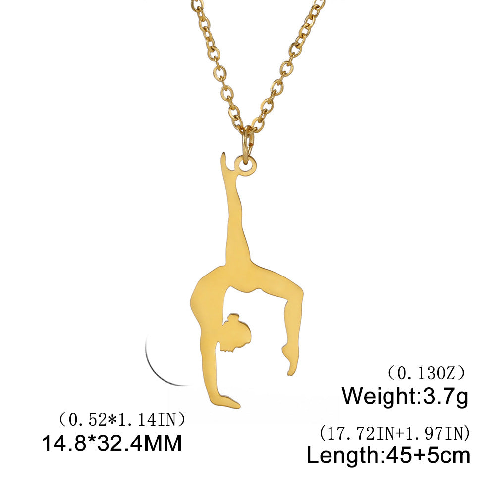 Dainty Gymnast Necklace – Gymnastics Jewelry Gift - Magnolia Wild SC
