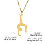 Dainty Gymnast Necklace – Gymnastics Jewelry Gift - Magnolia Wild SC